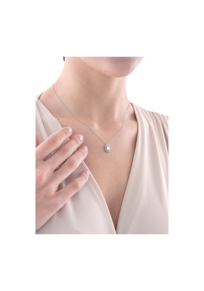 Nochediamond 0,32 Karat Baget Pırlanta Kolye-613