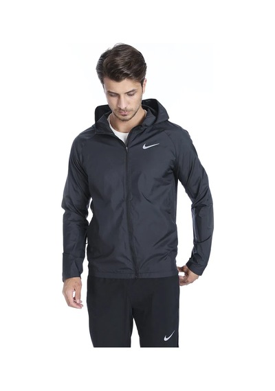 Nike Essential Erkek Siyah Kapüşonlu Yağmurluk Bv4870-010 Siyah
