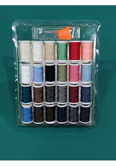 Dikiş Iplik Seti 24 Adt Dikiş Ipi Seti, 5 Adet Dikiş Iğnesi,yüksük, Dikiş Nakış Kiti,