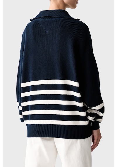 Tommy Jeans Yarım Fermuarlı Çizgili Relaxed Fit Dik Yaka Logolu Kazak Kadın Kazak Dw0dw22928 0a9 Mavi Tommy Jeans Yarım Fermuarlı Çizgili Relaxed Fit Dik Yaka Logolu Kazak Kadın Kazak Dw0dw22928 0a9 Mavi