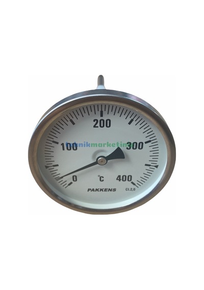 63 MM 400c Derece 10 Cm Arkadan Çıkış Fırın. Kazan Termometresi Pakkens
