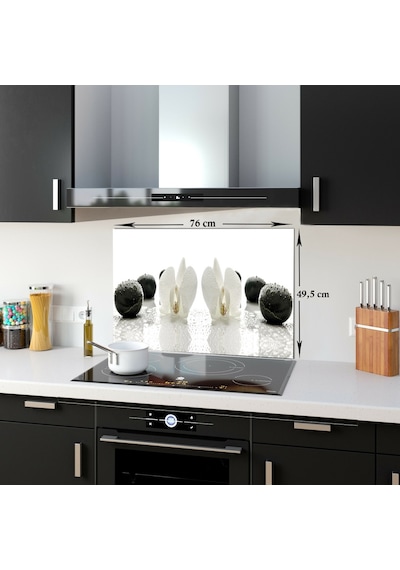 Decorıta Cam Ocak Arkası Koruyucu | Beyaz Orkide Siyah Oniks Decorıta Cam Ocak Arkası Koruyucu | Beyaz Orkide Siyah Oniks