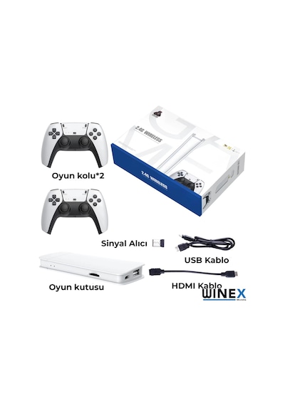 Winex Arcade M15 2024 4KHD Emuelec Retro Game Stick 90 Lı Yıllar i Makinası Oyunları 20600 Oyunlu Konsol