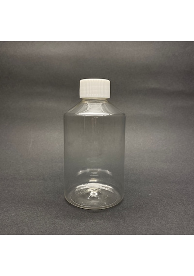 250 Cc Küt Boyunlu Şeffaf Pet Şişe , Beyaz Kapaklı Kalın Pet Şişe 250 Ml X 6 Adet