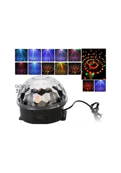 Kumandalı Kristal Led Rgb Disko Topu Açık Mavi