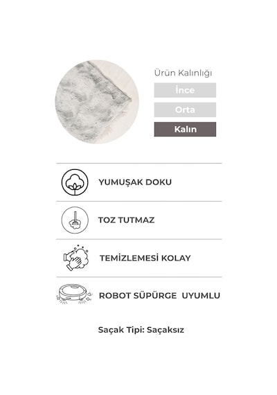 Yüksek Kalite Ekstra Yumuşak Kaymaz Özel Tabanlı Tavşan Bubble Peluş Halı Gri