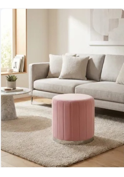 Luna Blush Modern Puf Açık Pembe