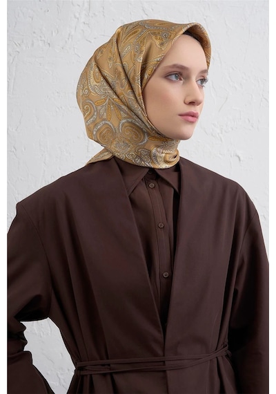 Armine Sura İpek Eşarp -2025/2026 -9421 Gold