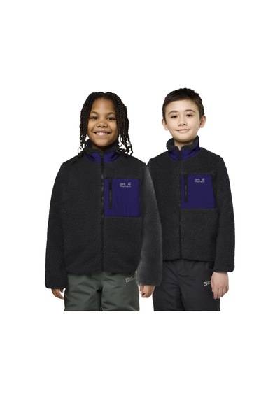 Jack Wolfskın Jack Wolfskin Ice Curl Unisex Çocuk Outdoor Ceketi Poı0 Siyah