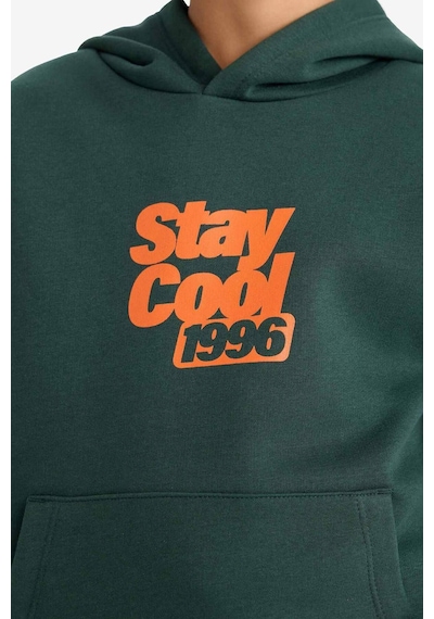Defacto Kapüşonlu Baskılı İçi Yumuşak Tüylü Sweatshirt Erkek Çocuk E9596A825AU Yeşil