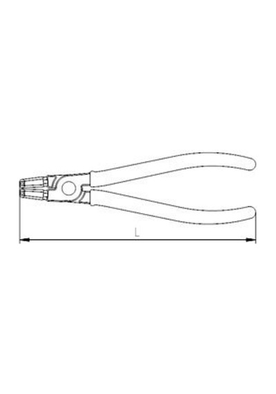 Izeltaş 3331 Iç Segman Pensesi Eğri Yaysız 230Mm