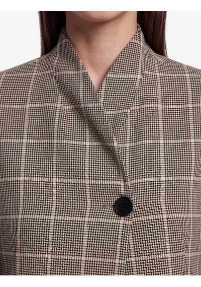 Koton Uzun Kollu Cepli Düğmeli Ekose Desenli Kruvaze Yaka Blazer Ceket Kahverengi Ekose 7wak50161uw Koton Uzun Kollu Cepli Düğmeli Ekose Desenli Kruvaze Yaka Blazer Ceket Kahverengi Ekose 7wak50161uw