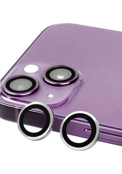 Mey İthalat iPhone Uyumlu 13 Mini Raze Metal Kamera Lens - Gümüş