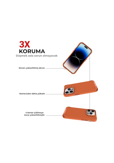 Bix Apple Uyumlu iPhone 14 Pro Max Vortex Magsafe Kılıf Stand Özellikli 3x Korumalı Mikro Fiber İç Yüzey Turuncu Bix Apple Uyumlu iPhone 14 Pro Max Vortex Magsafe Kılıf Stand Özellikli 3x Korumalı Mikro Fiber İç Yüzey Turuncu