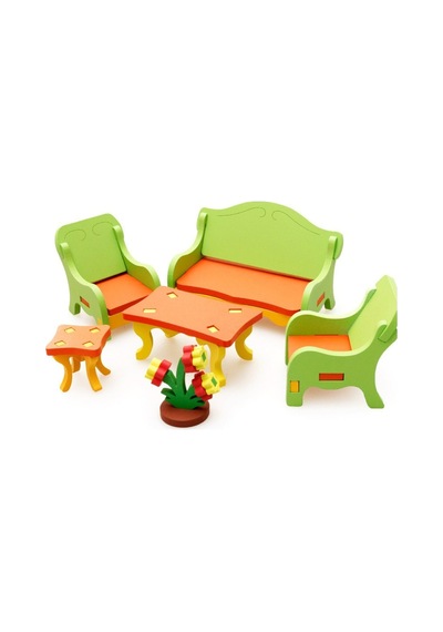 3D Ahşap Puzzle  - Salon Takımı