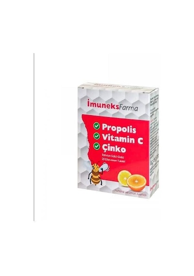 Imuneks Farma Propolis Vitamin C Ve Çinko 20 Tablet
