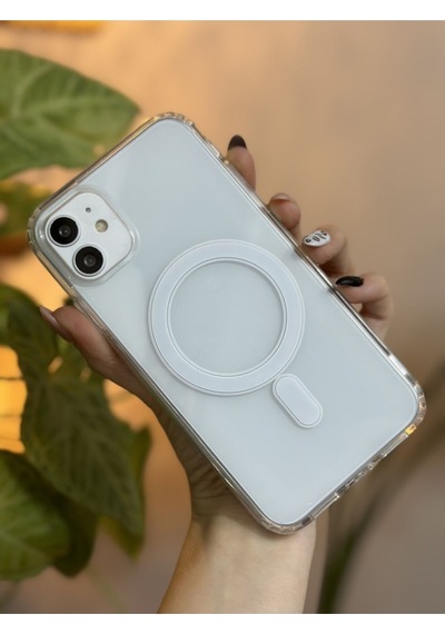 Apple Uyumlu iPhone 11-12-pro Görünümlü Magsafe Özellikli Darbe Önleyici Şeffaf Silikon Kılıf Senalstore