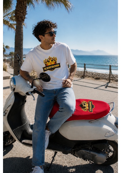 Universal Motor Sele Kılıfı Kırmızı Kaymaz Yüzeyli Scooter Ve Motosiklet Sele Koruyucu