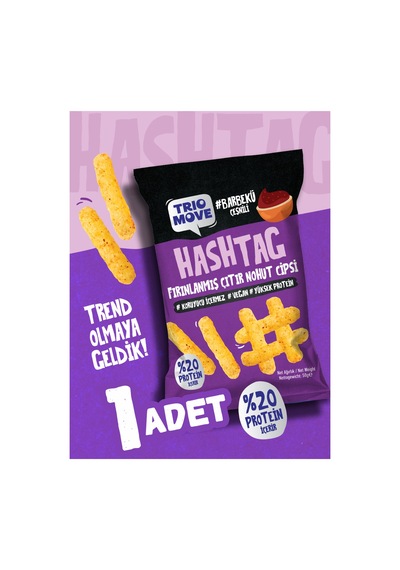 Hashtag Fırınlanmış Nohut Cipsi 6'lı Karışık Tanışma Paketi Trio Move