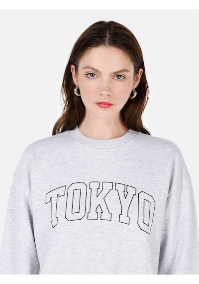 Colin's Colins Gri Kadın Sweatshirt Cl1070195 Q1.v2 Mga Gri Melanj