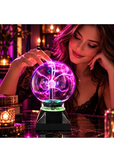 Vıp Yüksek Kalite Tesla Plasma Light Küre Plazma Küre Nostalji Cadı Küresi Neonlu Küre Gece Lambası Renkli