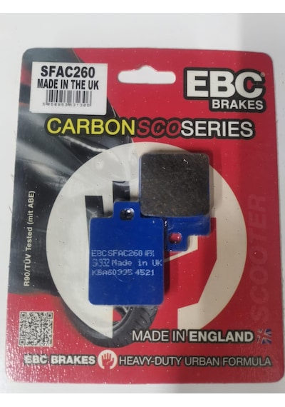Ebc Sfac260 1999-2005 Vespa Et 4 Uyumlu Ön Fren Balatası Karbon Balata