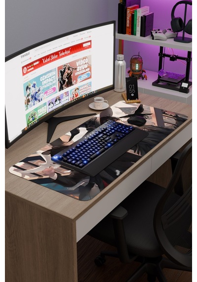 Guimi Zhi Zhu Anime V5 - 90x40 Xxl Gaming Kauçuk Kaymaz Taban Mouse Pad Fare Altlığı