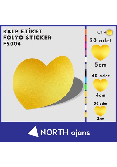 Kalp Folyo Duvar Sticklerı Altın