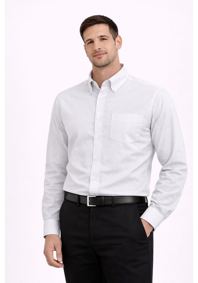Dormen Uzun Kol Klasik Erkek Regular Fit Gömlek 7607 Beyaz