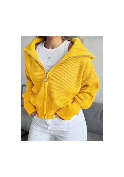 Flex Fashıon Kadın Esnek Örgü Fermuarlı Devrik Yaka Yumoş Triko Hırka Sarı - 760178304 Sarı - 760178304 Sarı Flex Fashıon Kadın Esnek Örgü Fermuarlı Devrik Yaka Yumoş Triko Hırka Sarı - 760178304 Sarı - 760178304 Sarı
