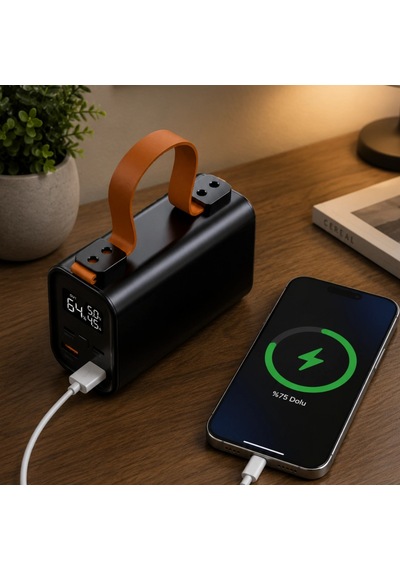 50000 Mah Taşınabilir Powerbank Süper Hızlı Şarj Ve Led Ekranlı Çoklu Port Renkli