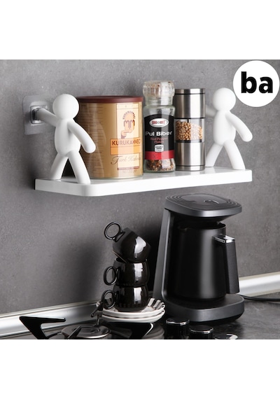 Herkül Raf Düzenleyici Şampuanlık Sabunluk Banyo Mutfak Organizer Raf-ba027-1 Beyaz