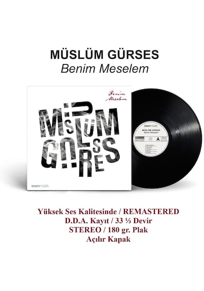 Müslüm Gürses - Benim Meselem + Kapak Hed İyeli Plak