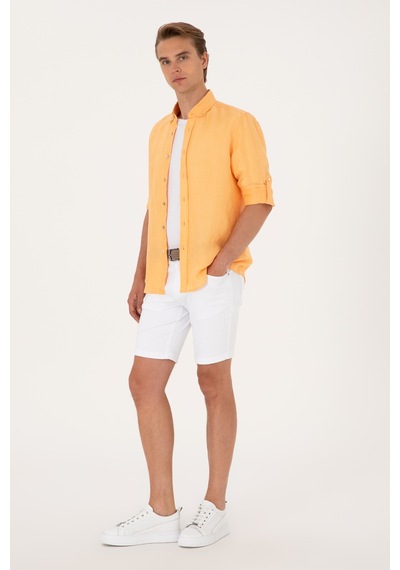 U.S. Polo Assn. Erkek Turuncu Uzun Kollu Gömlek 50299597-VR202