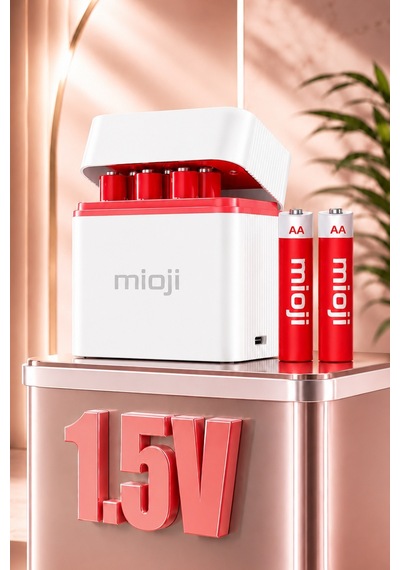 Mioji BT12 AA ve AAA 1.5V Pil Şarj Cihazı Beyaz