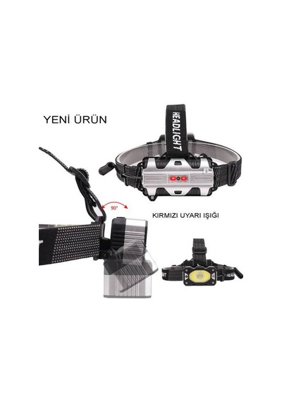 4 Modlu Sensörlü Şarjlı Güçlü Kafa Lambası Watton Wt-248 Siyah