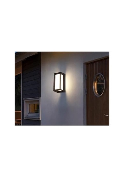 Bahçe Aydınlatması Led Işık 25cm E27 Duylu Zita Ultra Bahçe Duvar Aplik Su Geçirmez 10 Parça Siyah
