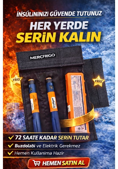 Mercfrigo İnsülin Soğutucu Cüzdan -siyah-4 Kalemlik Frio