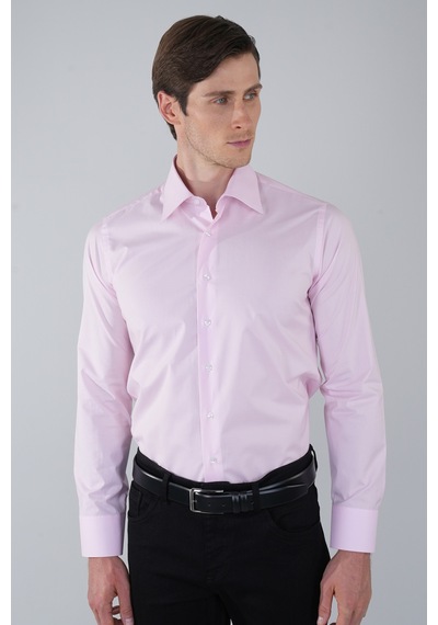 Bisse Uzun Kol Klasik Z Yaka Cepsiz Pembe Gmkls250014 D29 Pembe