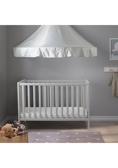 Bebek Karyolası Açık Gri Renk 60x120 Cm Bebek Beşik Açık Gri