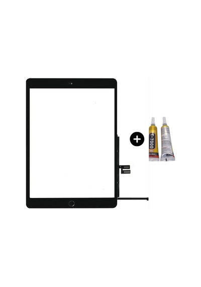 Apple Uyumlu iPad  7.nesil A2197-a2198-a2200 Servis Home Tuşlu Dokunmatik Siyah + B7000