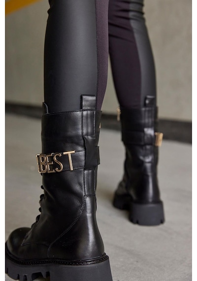 The-best Siyah Hakiki Deri Kadın Postal-siyah Siyah