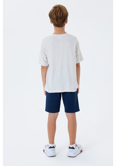 U.s. Polo Assn. Erkek Çocuk Beyaz Bermuda Takım Us2444-c-v2 Beyaz