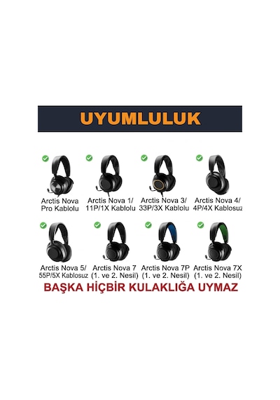 Lexroo Steelseries Arctis Nova Pro Kablolu & Arctis Nova - Kumaş Çok Renkli