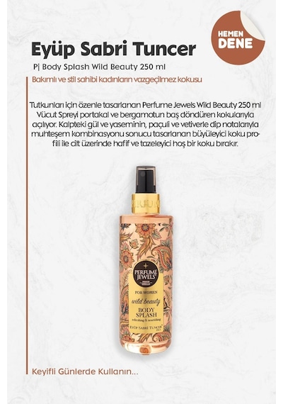 Eyüp Sabri Tuncer Pj Body Splash Wild Beauty Vücut Spreyi 250 ML