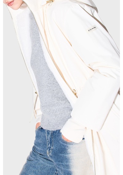 Armani Exchange Bayan Parka Xw000712 Af16215 U1003 Ekru Ekru