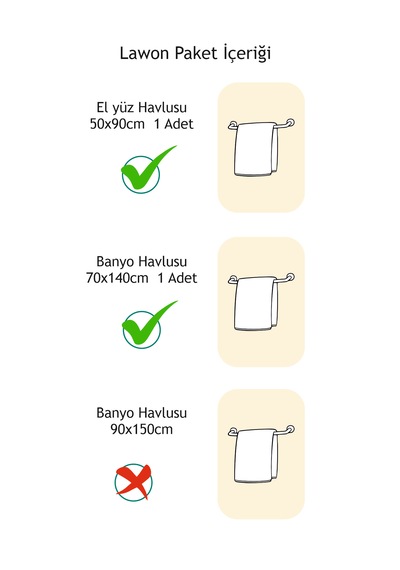 Havana Serisi 2'li Otel Havlu Takımı Beyaz