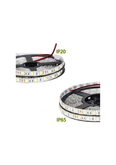 3 Çipli 5050 Beyaz Şerit Led Ip20 Metrede 60 Led (5 Metre)
