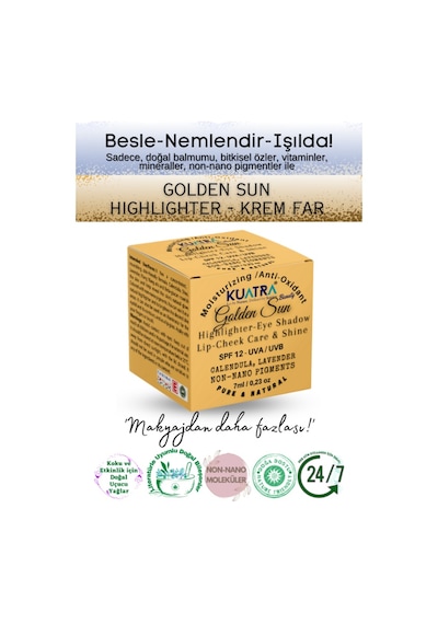 Kuatra Golden Sun Çok Amaçlı Işıltı Veren Balm 7 ML