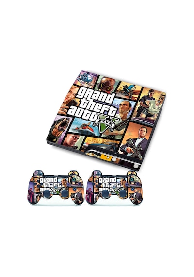 PS3 Slim GTA V Sticker Seti